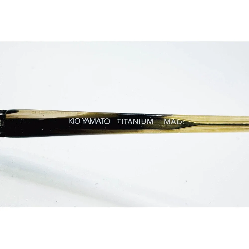 Kio Yamato Eyeglasses Womens Silver Black Titanium Rectangle 53-19-136 43020